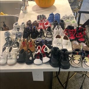 23 Pair Shoes Crib to Toddler (up to sz 8c) New & Used (4$pair) Name & No Brand